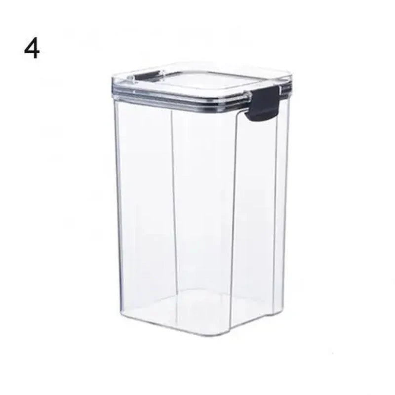 Multipurpose Food Storage Containers Set - Clear Jars with Lids for Cereal, Candy, and Dry Goods